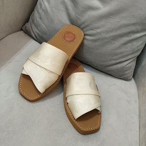 Kobiety Woody Mules Kaptaki płótno krzyżowe sandały Sandały Letnie na zewnątrz Peep Stopa Casual Slipper Buty literowe z pudełkiem 0112