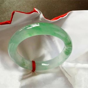 Pure Jade Ice Light Green Bracelet Elegant Princess Bangles Natural Jewelry