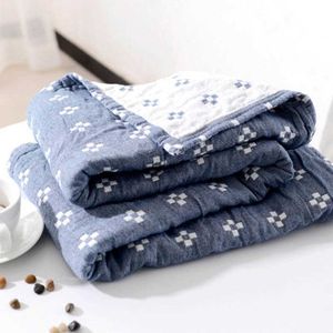 Blankets Cotton Gauze Towel Muslin Blanket Soft Throw Plaid For Adults Kids On The/Bed/Sofa/Plane/Travel Air-conditioning Bedspread HKD230922