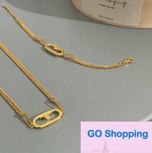 Hochwertige französische Halskette für Damen, Gold, europäischer und amerikanischer Einstieg, Lux, hochwertiges Nischen-Ins-Design, Schlüsselbeinkette