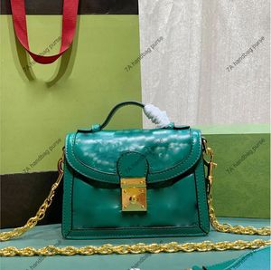 3A Luxury Brand High Quality Bag Solid Color Leather Shoulder Bag 724499 Fashion Mini Tote Bag Classic Vintage Crossbody Temperament Purse Card Bag 18x13x6.5