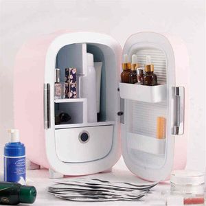 7L Makeup Kylskåpskönhet Kylskåp Professionell hudvård Intelligent Preservation Home Portable Car Zer High Quality BX41 H255S