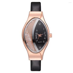 Relógios de pulso estilo requintado mulheres relógios luxo diamante moda quartzo relógio criativo senhoras oval pequeno dial relógio montre