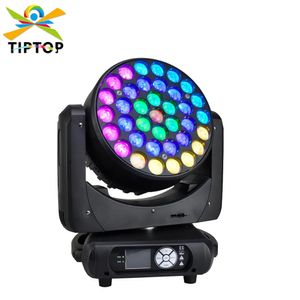 TIPTOP 37x15W Zoom RGBW 4IN1 Color Led Moving Head Light 8-38 Degree Lens Zoom High Power DMX512 Spot Wash Light Disco Stage