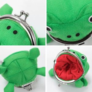 Plush Keychains 20Pcs/Lot Frog Wallet Coin Purse Keychain Anime Plush Frog Cartoon Flannel Wallet Key Holder Cosplay Toy School Prize Wholesale 230922