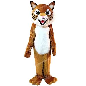 Wydajność Tiger Mascot Costumes Halloween Cartoon Postacie Suit Suit Xmas Outdoor Party Strój