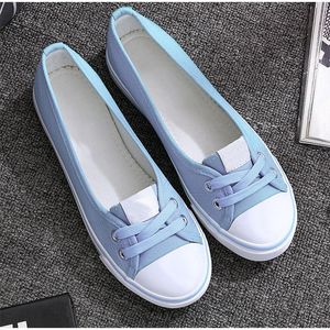 Women Casual Dress Flats Lace up Shallow Autumn Fashion Comfortable Female Canvas Loafers Vulcanized Shoes Ladies Footwe