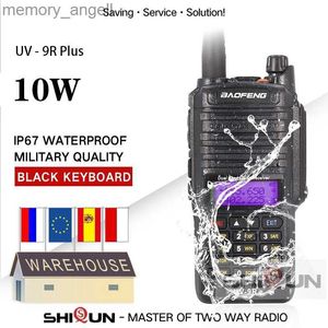 Walkie Talkie UV-9r Plus Military Walkie Talkie 10 km IP67 Ham Radio Baofeng 10W長距離デュアルバンド136-174/400-520MHz UV-XR 4800MAH拡大HKD230922