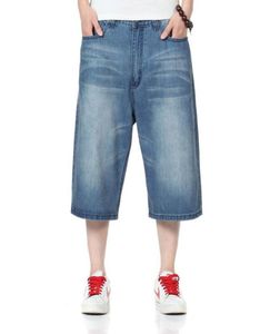 3046 Mens Loose Baggy Denim Shorts Jeans Hip Hop Half Pants Cargo SkateBoard Pant Oversize Plus Summer 6Colors3886525