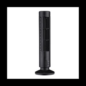 Nuovo ventilatore a torre USB Ventilatore senza lama Ventilatore elettrico a torre Mini condizionatore d'aria verticale, Ventilatore da terra senza lama Nero