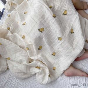 Filtar Swaddling Baby Swaddle Wrap Bomullsfiltar för nyfödda barn Tillbehör som tar emot filt Swaddle Soft Bath Handduk