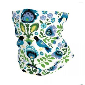 Bandanas Polish Folk Birds Winter Headband Neck Warmer Women Men Ski Cam Tube Scarf Poland Floral Art Face Bandana Gaiter Drop Deliver Dhznr