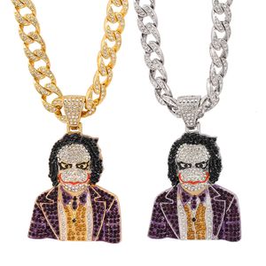 Girocolli Hip Hop Bling Clown Ciondolo Miami Catena cubana Collane Fascino di moda Uomo Donna Gioielli Regalo 230922