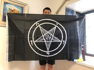 Inne impreza imprezowa zaopatrzenia w flagę nieba szatan flaga 3x5 fts 90x150cm poliester wiszący rzymskokatolicki kościół rycerzy templar pentagram baphomet z 230921