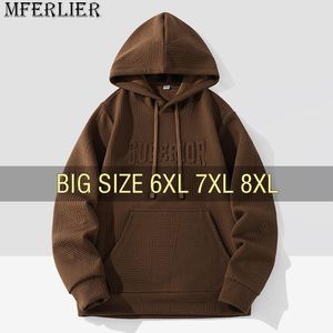 Mens Hoodies Sweatshirts Men Hooded Oversized 6XL 7XL 8XL Plus Size Full Length Pullovers Spring Autumn Long Sleeve Sports Streetwear 230922