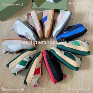 Screener Spor Sneaker Tasarımcı Ayakkabı Erkekler Vintage Spor Sneaker Platform Sneakers Canvas Kauçuk Eğitmenler Yeşil Kadın Ayakkabı Süet Dantel Up Baskı Yardımcılığı 35-45