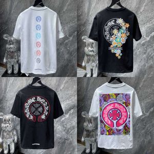 Moda de luxo masculina camiseta Ch corações marca t-shirts designers homens mulheres tops tees ferradura sânscrito cruz impressão clássicos t-shirt de manga curta camisetas s8h3