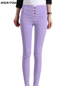 Pantaloni jeans da uomo con bottoni per le donne Pantaloni super stretch comfort a vita alta con gamba affusolata e skinny ouc309 230922