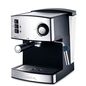 LEM-0602 Hushållens kaffebryggare 15bar 1.6L 850W Stark kraft i rostfritt stål multifunktion pump espresso café maker