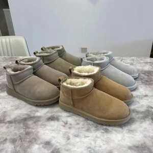 Tasman terlik chesut kürk slaytlar koyun derisi shearling tazz yeni katırlar kadın erkekler ultra mini platform bot slip-on ayakkabı 35-45