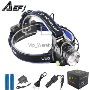 Head lamps LED Headlamp /L2/V6 Headlight 3 Modes Zoomable Waterproof Super bright camping Fishing light Powered by 2x18650 batteries HKD230922