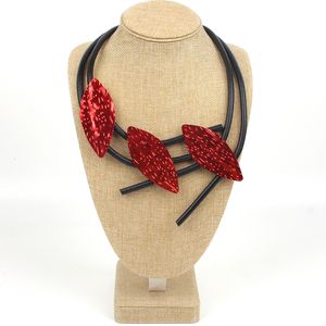 Chokers YD YDBZ Não-marcação Folha Alumínio Curto Colar Feminino Clássico Borracha Colar Gótico Handmade Moda Declaração Arte Jóias 230921