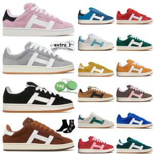 Pink Campus 00s Shoes Designer Womens Mens Suede Leather Core Black Crystal White Scarlet Red Dark Green Gum Dust Cargo Clear Low Platform OG Sports Trainers Sneakers