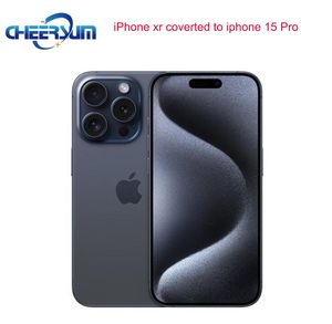 Original Unlocked iphone XR Covert to iphone 14 Pro 15 Pro Cellphone with 14 Pro Camera appearance 3G RAM 64GB 128GB ROM Mobilephone