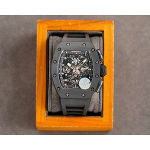 Chanical Luxury Super Style Male Wrist 시계 골격 전체 기능 UHR 최고 탄소 섬유 CaseHigh OriginalHigh 품질 상점 오리지널 WRE4T