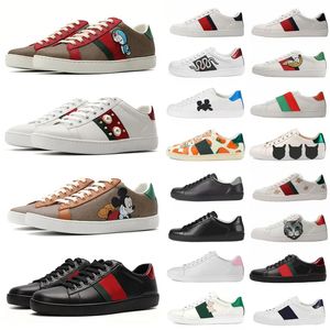 Designer with box Men Women Casual Shoes mens dress shoes loafer Sneaker fashion Snake Genuine Leather Sneakers Ace Bee Stripes Shoe mens Sports Trainers Tiger