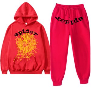 Spindeltraktsuittröjor Herrens Y2K SP5DER 555555 Sweater Spider Hoodie Set Women Pullover Hoodies Hip Hop Singer Spider Web Printed Sports Suit 898