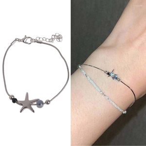 Pendant Necklaces Blue Bracelets Simple And Elegant Alloy Wristband Charm Handchain Fashion Jewelry