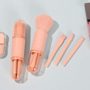 Makeup Brushes Tools 4pcs/set 4 In 1 Telescopic Brush Portable Travel Set Eyeshadow Loose Powder Mini Beauty 230922