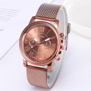 SHSHD Brand Geneva Mens Watch Contracted Double Layer Quartz Watches Plastic Mesh Belt Wristwatches247o