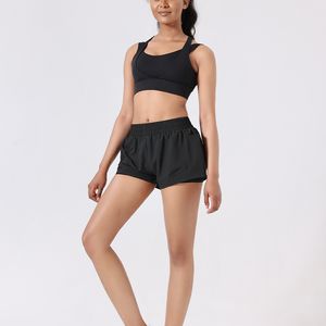 Sportshorts Kvinnors stora midja Hög midja Summer Thin Yoga Fitness Hot Pants Quick Dry Running Casual Training Shorts (70026)