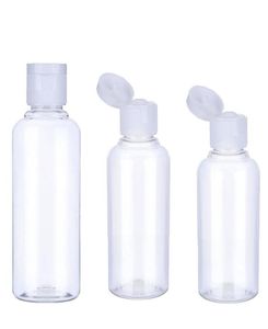 50 peças 10 30 50 60 100 ml vazio pacote de plástico transparente garrafa de água cristalina tampa superior flip recipientes de embalagem t206830871