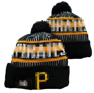 Lyxiga mössor pirater beanie pittsburgh designer vinter bönor män kvinnor modedesign stickade hattar fall ull cap brev jacquard unisex varm skalle sport stickad hatt