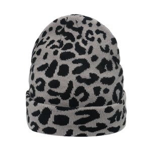 Beanie/Skull Caps Winter Hats Ladies Leopard Beanie Hats Fashion Wool Vinter Varma stickade hattar Tryck Hip Hop Beanies Cap Gorros tjockare Bonnet Q128