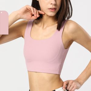 Sports Lu-1462 Tank a coste del reggiseno Yoga Outfit Gestro per palestra Push Up Fitness Serma