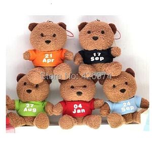 Plüsch-Schlüsselanhänger, süßer 365-Tage-Bär der Farbe, Teddybär, Plüsch-Schlüsselanhänger für Mädchen, Jungen, Kinder, Stofftiere, Kinder, Jahrestag, Geburtstag, Geschenke 230922