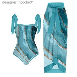 Women's Swimwear Womens Swimwear Fashion Marble Ripple Print Bikini Suit Sexy High Waist Strap Swimsuit Women Elegant Cover Up Seamless Stitching 230609 L230922