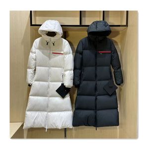 Inverno Designer Womens Down Jacket Mulheres Casaco de Algodão Casaco Vermelho Carta Padrão Mulheres Outerwear Moda Quente Longo Reto Espessado Womens Parkas