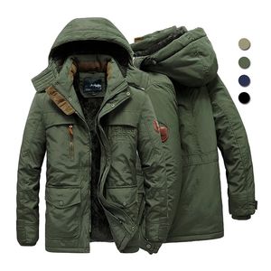 Män s jackor vinter män fleece varm tjock vindtät parkas mode huva militär jacka kappa stor storlek 6xl högkvalitativ man 230922