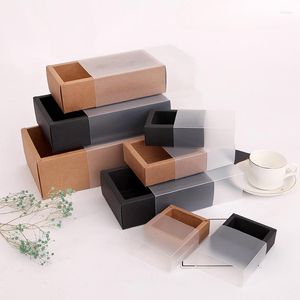 Gift Wrap Rectangle Boxes Heavy Duty Box With Clear PVC Windows For Party Favor Treats Bakery Jewelry Mother's Day Packaging