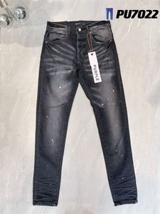 بنطلون جينز الأرجواني بنطلون جينز مصمم جينز جان مين سراويل أسود جودة عالية الجودة تصميم مستقيم الرجعية الشارع الشارع غير الرسمي بنطلون جينز الأرجواني العلامة التجارية 8985