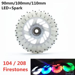 Inline rullskridskor 110mm LED -hjul 104 208 Flints Flash Firestone Inline Skates Wheels 110 Roller Skate Tire Shine Light 230922