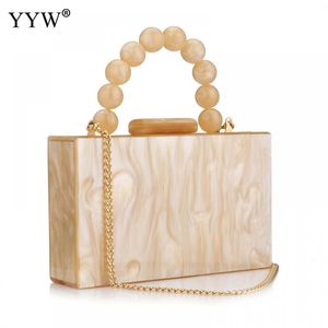 Evening Bags Women Acrylic Box Evening Clutch Bags For Wedding Party Luxury Foil Beads Handbags And Purses Designer High Quality Shoulder Bag 230922