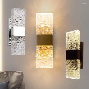 Lâmpada de parede moderna luz cristal luxo quarto cabeceira sala jantar cozinha corredor led interior arandela iluminação casa