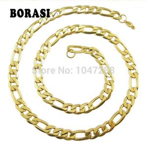 Custom Size 6mm 8mm size 20 - 36 Long Women And Men Necklaces Jewelry Stainless Steel Figaro Chain Fashion Jewelry1282r