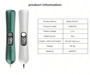 LCD -laserplasma penna mullvad fräknad borttagning hem skönhet instrument maskin blemish wart mörk fläck hud tag remover verktyg 9 nivå med3029590